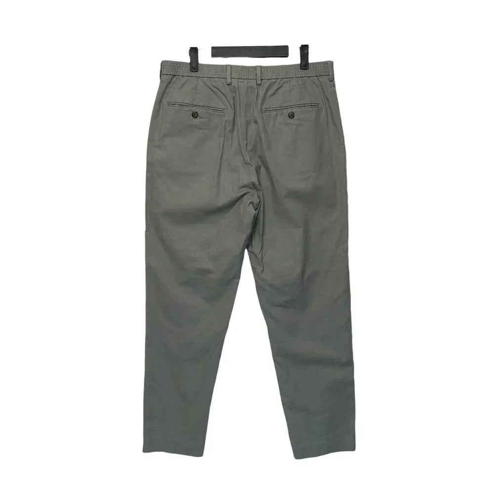 J. Crew Classic-Fit Hemp-Organic Cotton Blend Suit Pant NWT Men's Sz M Gray